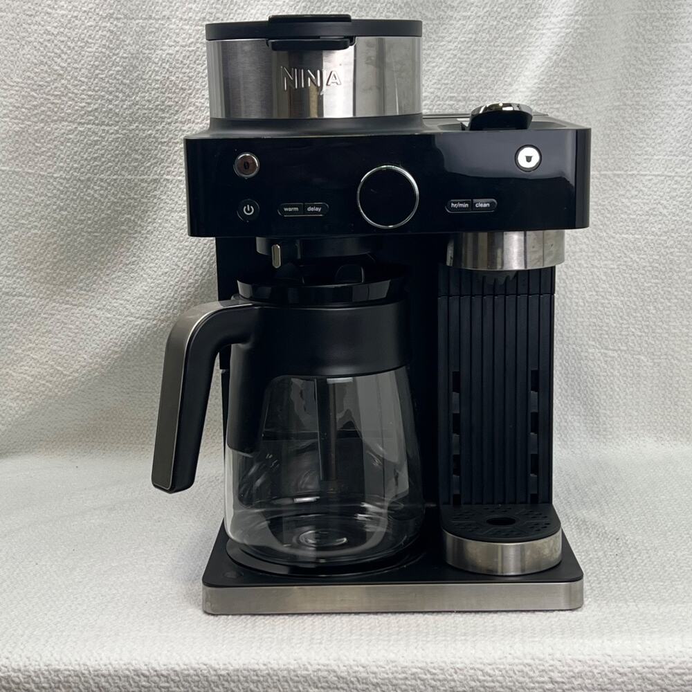 Ninja CFN601 Espresso Coffee Barista System 12-Cup Carafe Frother Black